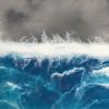 Stormy Seas | Oil And Acrylic Painting in Paintings by Skevi - Your Abstract Artist. Item composed of wood and synthetic