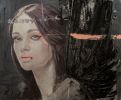 ODILLE | Oil And Acrylic Painting in Paintings by Roldan Lauzan Studio. Item made of canvas with synthetic