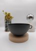 Black ceramic bowl with handles | Decorative Bowl in Decorative Objects by ENOceramics. Item composed of ceramic compatible with minimalism and contemporary style