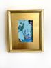 'Water Baby' Framed Mini Painting | Oil And Acrylic Painting in Paintings by Jessalin Beutler. Item composed of canvas and synthetic in contemporary or eclectic & maximalism style