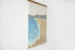 Hand dyed beach wall hanging | Tapestry in Wall Hangings by WOOL + ROPE. Item composed of oak wood and wool in boho or contemporary style