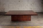 Brown Oak Square Coffee Table | Tables by Aeterna Furniture