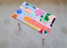 Hand Painted Retro Design Furniture,Colorful Resin Art Table | Coffee Table in Tables by Epoxy Coffee Table Shop. Item made of wood works with boho & mid century modern style