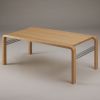 CURVEiture Wood Coffee Table II | Tables by Carol Jackson Furniture. Item composed of wood and aluminum in minimalism or contemporary style