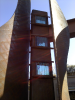 "Convergence" | Sculptures by Brian Schader | K Newby Gallery & Sculpture Garden in Tubac. Item composed of steel and stone