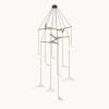Emily V10 Pendant Light – White Semi-Matte | Chandeliers by MOSS Objects. Item composed of oak wood and steel in contemporary or modern style