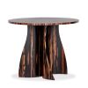 Bent Wood Macassar Ebony Round Cocktail Table, Andino | Tables by Costantini Design. Item made of oak wood