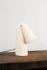 Melo Fold Desk Lamp - White Ceramic Table Lamp | Lamps by Catalin Filip. Item made of ceramic works with contemporary & eclectic & maximalism style