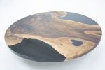 Black Resin Epoxy Table Walnut Wood Art | Dining Table in Tables by TigerWoodAtelier. Item composed of walnut in minimalism or contemporary style