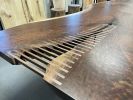 Live Edge Black Walnut Dining Table 398 | Conference Table in Tables by KC Custom Hardwoods. Item made of walnut with steel works with contemporary & modern style