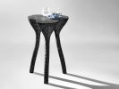 Black Tripod side table | Tables by Donatas Žukauskas. Item made of wood with cement works with minimalism & contemporary style