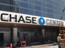 Chase Center | Signage by Jones Sign Company. Item made of metal