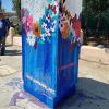 Utility Box Art | Street Murals by Colleen Sandland Beatnik | Barnsdall Art Park in Los Angeles. Item composed of synthetic