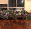 Painted Chairs | Oil And Acrylic Painting in Paintings by Elliott C Nathan. Item made of synthetic