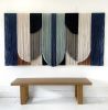 Layered Fiber Canvas No.4 | Macrame Wall Hanging in Wall Hangings by Vita Boheme Studio. Item works with mid century modern & contemporary style