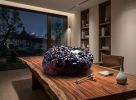 Heritage Monumental 9 Dragons Duan Stone Inkslab Sculpture | Sculptures by Dynasty Artisan. Item made of stone works with eclectic & maximalism & asian style