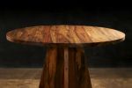 Single Pedestal Argentine Rosewood Round Table by Costantini | Dining Table in Tables by Costantini Design. Item composed of wood