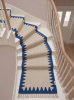 Handwoven Wool Blue Stair Runner | Custom Wool Rug | Runner Rug in Rugs by Evergreen Carpets. Item composed of wool compatible with boho and minimalism style