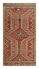 Vintage Turkish Oushak Rug in Red & Pink with Geometric | Area Rug in Rugs by Rug and Kilim