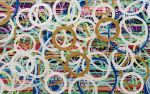 Circuitous Geometry I, II and III | Mixed Media by Kari Souders | 3737 Chestnut in Philadelphia. Item composed of canvas