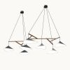 Emily Group of Seven Pendant Light – Anthracite Semi-Matte | Chandeliers by MOSS Objects. Item composed of oak wood and steel in contemporary or modern style