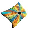 hand-embroidered KALEIDOSCOPE EYE pillow, OOAK | Pillows by Mommani Threads. Item made of wool compatible with contemporary and eclectic & maximalism style