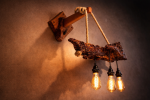 Live Edge Redwood Burl Pendant Light with Edison Bulbs | Pendants by DapperwoodSF. Item made of wood compatible with contemporary and modern style