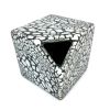 White crackle cube vase | Vases & Vessels by Pierre Bounaud Ceramics. Item made of ceramic works with modern style