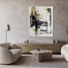 Raw Elements abstract painting | Oil And Acrylic Painting in Paintings by Anastasiia Krykun. Item composed of wood and canvas in minimalism or contemporary style