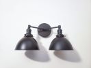 Bathroom Vanity Wall Sconce - Matte Black Light | Sconces by Retro Steam Works. Item composed of metal in mid century modern or country & farmhouse style
