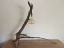 Stretch - A Unique Driftwood Table Lamp | Lamps by Max Andersen. Item made of wood with metal