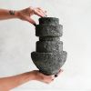 Closed Form Concrete Sculpture "Dark Stone #002" | Sculptures by Carolyn Powers Designs. Item made of concrete compatible with minimalism and contemporary style