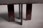 Luna Rectangular Elazig Cherry Marble Dining Table | Tables by HamamDecor LLC. Item composed of marble in mediterranean or modern style