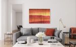 ZEST Orange Yellow Peach Red Textile Wall Art | Tapestry in Wall Hangings by Wallflowers Hanging Art. Item made of fiber works with boho & country & farmhouse style