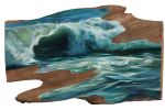Ocean #2 | Oil And Acrylic Painting in Paintings by Lindsey Millikan. Item made of wood with synthetic