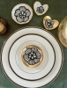 Handmade Floral Ceramic Plate with 22K Gold Accents | Ceramic Plates by Hsieh Clay SF. Item composed of ceramic