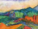 Quarantine landscape | Watercolor Painting in Paintings by Anne Beletic | Private Residence in Dallas. Item made of paper