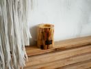 Ubud Original candle with spare refill | Candle Holder in Decorative Objects by WOOD MOOD. Item composed of wood in boho or japandi style