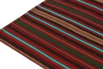 Vintage Persian Kilim in Burgundy with Multicolor Stripes | Area Rug in Rugs by Rug and Kilim