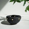Medium Treasure Bowl in Textured Black Concrete & Brass | Decorative Bowl in Decorative Objects by Carolyn Powers Designs. Item composed of brass and concrete in minimalism or contemporary style