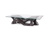 Amorph Crux Coffee Table, Stained Ebony | Tables by Amorph. Item made of wood & glass