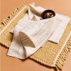 Kora Off White Peace Silk Handloom Napkin ( Set of 4 ) | Linens & Bedding by Studio Variously