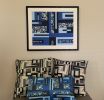 Collage Print Throw Pillow | Cushion in Pillows by Bent Street Collage Art & Design. Item composed of cotton in boho or mid century modern style