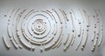 Off White Wall Sculpture, 128 Pieces Set, Matte Finish | Sculptures by SevaCeramics | Pacific Design Center in West Hollywood. Item made of ceramic works with minimalism & modern style