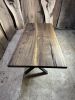 Black Walnut Slab Dining Table - Modern Kitchen Table | Tables by TigerWoodAtelier. Item made of walnut compatible with minimalism and art deco style