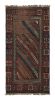 Antique Kazak Runner Rug with Red & Blue Geometric Patterns | Area Rug in Rugs by Rug and Kilim