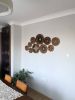 10 Pieces Modern Boho Wall Decor Baskets | Decorative Plate in Decorative Objects by Sarmal Design. Item made of bamboo with cotton works with boho & contemporary style