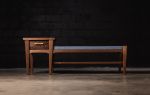 Custom entry bench | Benches & Ottomans by SHIPWAY living design. Item composed of walnut and brass