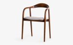 Raku Wooden and Upholstered Chair | Dining Chair in Chairs by LAGU. Item made of wood with fabric works with minimalism & modern style