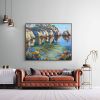 Golden Refuge | Oil And Acrylic Painting in Paintings by Lisa Elley ART. Item made of canvas works with contemporary style